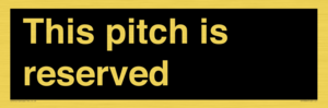 This pitch is reserved